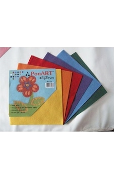 Ponart Felt Keçe 25x25 Cm 6 Renk Pembe, Bordo, A.mavi, K.mavi, Ponart Felt Keçe 25x25 Cm 6 Renk Pembe, Bordo, A.mavi, K.mavi,