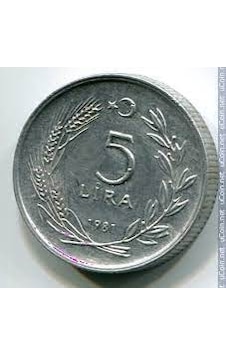 Madeni 5 Lira 1981 Madeni 5 Lira 1981