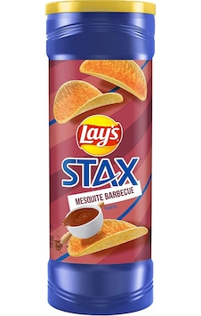 Lay's Stax Mesquite Barbecue Potato Chips 155 G Lay's Stax Mesquite Barbecue Potato Chips 155 G