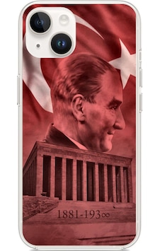 Apple Uyumlu iPhone 13-14 Atatürk Portresi Ve Anıtkabir Baskılı Silikon Kılıf Renkli Apple Uyumlu iPhone 13-14 Atatürk Portresi Ve Anıtkabir Baskılı Silikon Kılıf Renkli
