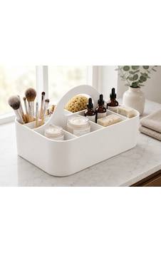 3d Baskı Çok Bölmeli Taşınabilir Banyo Ve Makyaj Organizeri - Saplı Masaüstü Düzenleyici-beyaz Çok Renkli 3d Baskı Çok Bölmeli Taşınabilir Banyo Ve Makyaj Organizeri - Saplı Masaüstü Düzenleyici-beyaz Çok Renkli