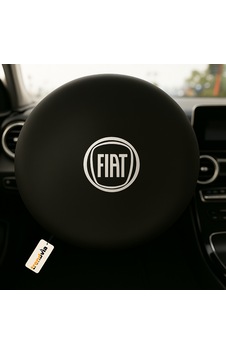 Fiat Araba Penye Kumaş Direksiyon Kılıfı Siyah - Direksiyon Koruyucu Kılıf Siyah
