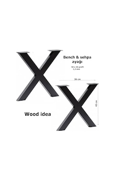 wood idea Metal Sehpa Ayakları Retro Model Ayak Ev Ofis Dekoratif