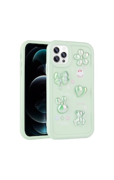 Apple Uyumlu iPhone  13 Pro Max Kılıf Kabartma Figürlü Parlak Zore Toys Silikon Kapak