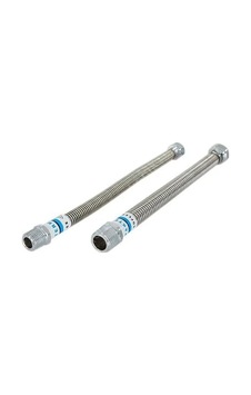Gassa Çelik Su Bağlantısı 3/4-3/4 Nipelli 50cm Gri Gassa Çelik Su Bağlantısı 3/4-3/4 Nipelli 50cm Gri