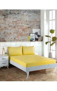 Nivemeshome 160x200 Sarı Lastikli Çarşaf Seti