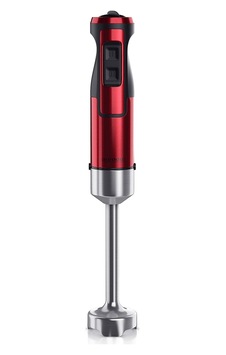 Arendo 1000w Paslanmaz Çelik El Blenderı 4 Bıçaklı, Turbo Güç, Ayarlanabilir Hız Mikserler Kırmızı