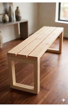 Ladin Masif Ahşap Bank Tabure 30x100x42 Cm Naturel V2 Ladin Masif Ahşap Bank Tabure 30x100x42 Cm Naturel V2