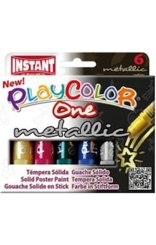 Metallıc Pocket Set Assorted 6'lı Stik Guaj Boya Kalem Seti Karışık