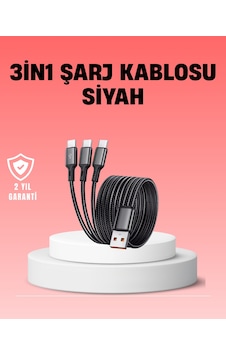 Çoklu Usb Şarj Kablosu 12m Hızlı Şarj 3a Güçlü Akım