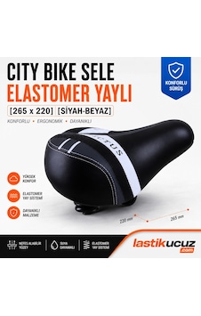 Rectus City Bike Elastomer Yaylı Bisiklet Selesi 265x220 Mm Siyah-beyaz Ergonomik Konforlu Sele Rectus City Bike Elastomer Yaylı Bisiklet Selesi 265x220 Mm Siyah-beyaz Ergonomik Konforlu Sele