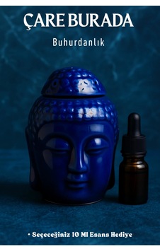 Parlak Lacivert Buda Buhurdanlık Seçeneğiniz 10 Ml Esans Hediye
