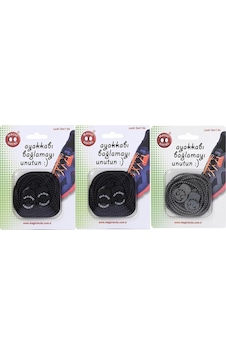 Magic Locks Akıllı Bağcık Yuvarlak 3'lü Set Siyah-siyah-gri Magic Locks Akıllı Bağcık Yuvarlak 3'lü Set Siyah-siyah-gri