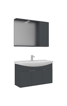 Orka Banyo Dolabı Purus 80 Cm Asma Banyo Dolabı Takımı Antrasit Spot Aynalı Antrasit Orka Banyo Dolabı Purus 80 Cm Asma Banyo Dolabı Takımı Antrasit Spot Aynalı Antrasit