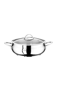 2031 - 2 Parça, Paslanmaz Çelik, İndüksiyon Uyumlu, 24x8 Cm - 2,80 Litre Basık Tencere, Gümüş Renk Gümüş 2031 - 2 Parça, Paslanmaz Çelik, İndüksiyon Uyumlu, 24x8 Cm - 2,80 Litre Basık Tencere, Gümüş Renk Gümüş