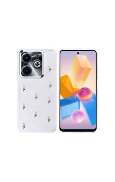 Zore İnfinix Hot 40i Kılıf Airbag Tasarımlı Simli Şeffaf Nvth Kutup Kapak - Lale Zore İnfinix Hot 40i Kılıf Airbag Tasarımlı Simli Şeffaf Nvth Kutup Kapak - Lale