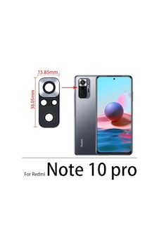 Xiaomi Uyumlu Redmi Note 10 Pro Arka Kamera Camı Lens Yapışkanlı