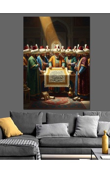 Osmanlı Sultanı Ve Divan Heyeti Dekoratif Kanvas - Mdf Ahşap Tablo Osmanlı Sultanı Ve Divan Heyeti Dekoratif Kanvas - Mdf Ahşap Tablo