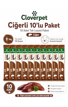 Cloverpet Ciğerli Krema Kedi Ödül Maması 10 Lu Paket Cloverpet Ciğerli Krema Kedi Ödül Maması 10 Lu Paket