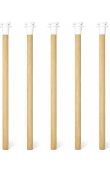 25 Cm Uzunluğunda Tırtıklı Ahşap Kuş Tüneği Seti, 5'li
