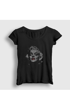 Presmono Kadın Face Marilyn Monroe T-shirt Siyah Presmono Kadın Face Marilyn Monroe T-shirt Siyah
