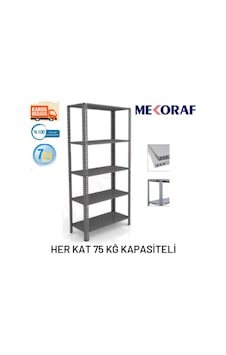 Mekoraf 43 X 93 5 Katlı 2.5 Metre Yükseklik Raf Sistemi Gri Mekoraf 43 X 93 5 Katlı 2.5 Metre Yükseklik Raf Sistemi Gri
