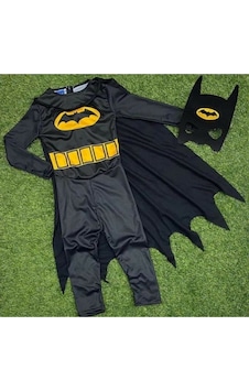 Kz Butik Çocuk Siyah Batman Kostümü Siyah