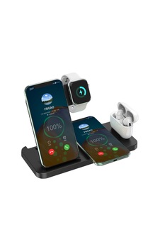 4 In1 Wireless Charger Kablosuz Şarj Istasyonu Standı 15 Watt Android Ve Ios Uyumlu Siyah 4 In1 Wireless Charger Kablosuz Şarj Istasyonu Standı 15 Watt Android Ve Ios Uyumlu Siyah