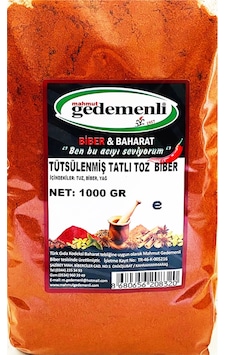 Gedemenli Tütsülenmiş Tatlı Toz Biber 1 KG