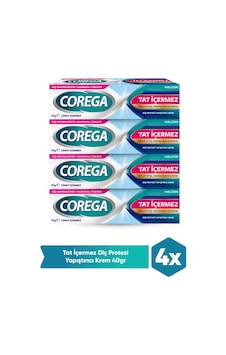 Corega Tat İçermez Yapıştırıcı Krem 4 x 40 G