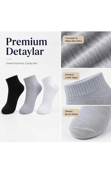 Çorap Giyim Erkek Kısa Konç Çorap 6 Lı Paket, %80 Pamuklu, Dikişsiz Burun, Nefes Alan Yumuşak Bilek Çorabı, Siyah Gri Beyaz Çok Renkli Çorap Giyim Erkek Kısa Konç Çorap 6 Lı Paket, %80 Pamuklu, Dikişsiz Burun, Nefes Alan Yumuşak Bilek Çorabı, Siyah Gri Beyaz Çok Renkli