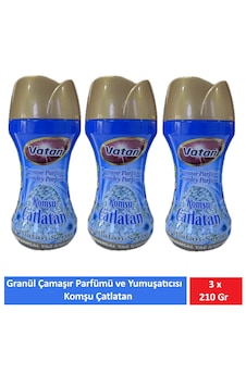 Vatan Granül Çamaşır Parfümü Ve Yumuşatıcı Komşu Çatlatan 210 Gr X 3 Adet 3'lü Set Vatan Granül Çamaşır Parfümü Ve Yumuşatıcı Komşu Çatlatan 210 Gr X 3 Adet 3'lü Set