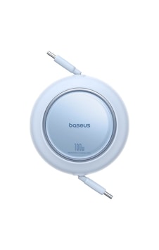 Baseus Free2Pull Mini 100 W Geri Çekilebilir Şarj Kablosu Mavi 2 M