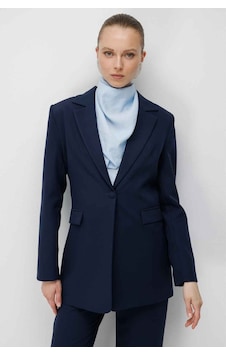 Mizalle Basic Tek Düğmeli Lacivert Ceket Mizalle Basic Tek Düğmeli Lacivert Ceket