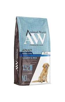 Animal World Somonlu Orta Ve Büyük Yetişkin Irk Köpek Maması 15 Kg Animal World Somonlu Orta Ve Büyük Yetişkin Irk Köpek Maması 15 Kg