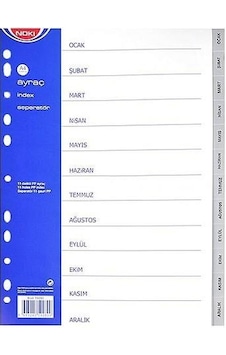 Noki Aylar Ayraç Ocak-aralık 59280 N11.154 Noki Aylar Ayraç Ocak-aralık 59280 N11.154
