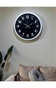 White Pure Contrast 40 Cm Metal Duvar Saati White Pure Contrast 40 Cm Metal Duvar Saati