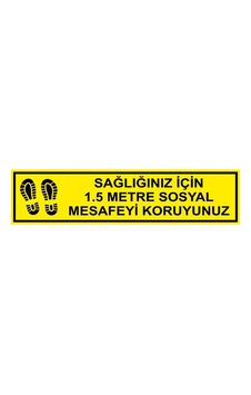 Sarı Sosyal Mesafe Levhası Sarı Sosyal Mesafe Levhası