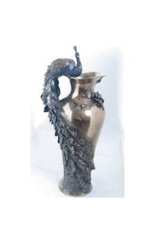 Veronese Serisi-WISE TAVUSKUŞLU VAZO-21*18.5*50 CM