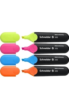 Schneider Fosforlu Kalem 4 Renk Çok Renkli Schneider Fosforlu Kalem 4 Renk Çok Renkli