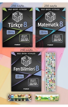 8. Sınıf 2027 Türkçe Matematik Fen 3 Boyut Bilgi Beceri Yeterlilik Yeni Nesil Soru Bankası 8. Sınıf 2027 Türkçe Matematik Fen 3 Boyut Bilgi Beceri Yeterlilik Yeni Nesil Soru Bankası