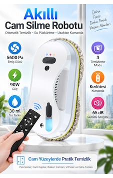 W15s Akıllı Vakumlu Yüksek Kat Cam Temizleme Robotu