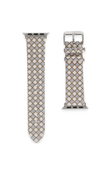 Apple Watch 42mm Karo Motif Kordon - Lila Diğer