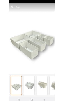 6 Lı Beyaz Çekmece İçi Düzenleyici Organizer Set Çok Amaçlı Dolap İçi Kutu Seti Beyaz