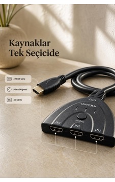 Kablolu Çıkışlı Hdmı Kaynak Seçici Select Düğmeli Ve Led Göstergeli Kablolu Çıkışlı Hdmı Kaynak Seçici Select Düğmeli Ve Led Göstergeli