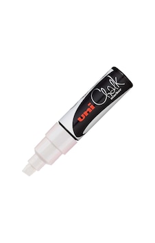 Uni Chalk Marker Wet Wipe Pwe-8K Kesik Uçlu Tebeşir Kalemi Beyaz Uni Chalk Marker Wet Wipe Pwe-8K Kesik Uçlu Tebeşir Kalemi Beyaz