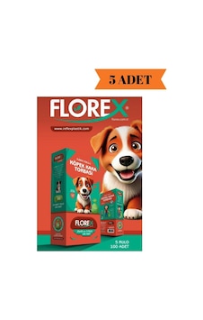 Florex Pudra Kokulu Köpek Kaka Torbası 5 Rulo/ 100 Adet X 5 Adet