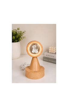 3d Kristal Ayıcıklı Led Gece Lambası Bej Bej 3d Kristal Ayıcıklı Led Gece Lambası Bej Bej