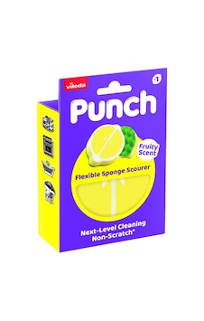 Vileda Punch Limon Kokulu Çizmez Sünger, Çok Yönlü, Mutfak, Banyo, Dış Mekan Kullanımına Uygun Vileda Punch Limon Kokulu Çizmez Sünger, Çok Yönlü, Mutfak, Banyo, Dış Mekan Kullanımına Uygun