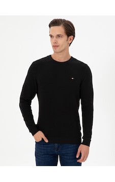 U.S. Polo Assn. Erkek Slim Fit Bisiklet Yaka Siyah Basic Kazak 50298282-VR046